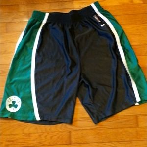 Celtics shorts, large, Nike, green and black